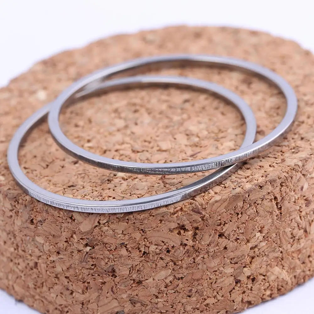 

onwear 20pcs Dull silver earring connector charm circle hoop 20mm 30mm stainless steel diy earrings making accessories