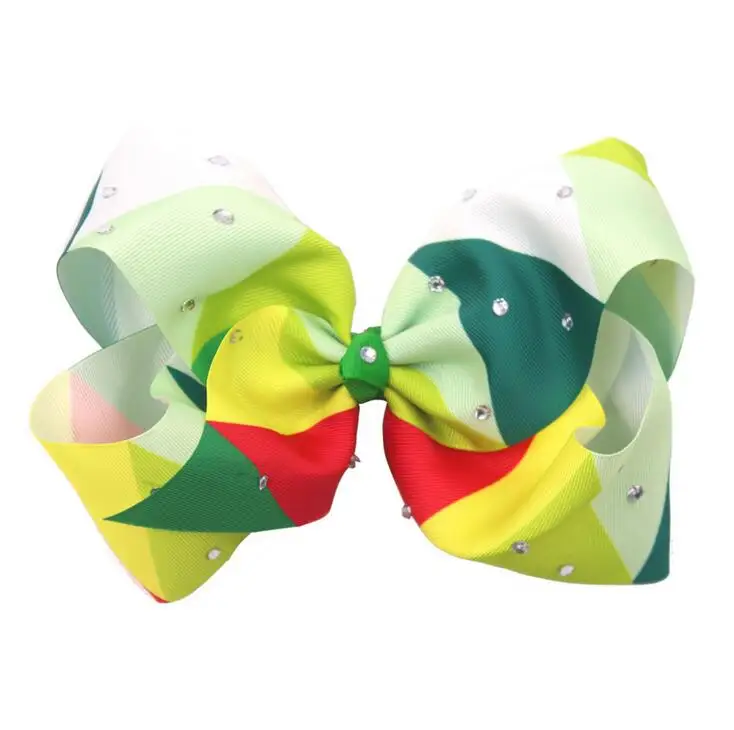 

20pcs Free shipping 8" Jojobow with rhinestone the same as jojosiwa