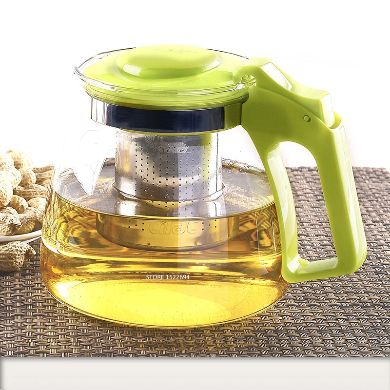 Стеклянный чайник Reinfored 900 мл стеклянный графин с инфузером для процветания и