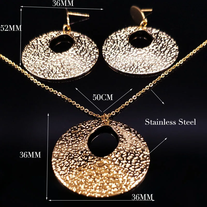 Набор ювелирных изделий из нержавеющей стали золотого цвета с африканскими