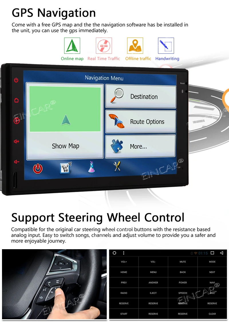 Автомобильное радио Bluetooth OBD2 DVR 4G Wi Fi видеовыход Android 8 1 Oreo стерео двойной Din