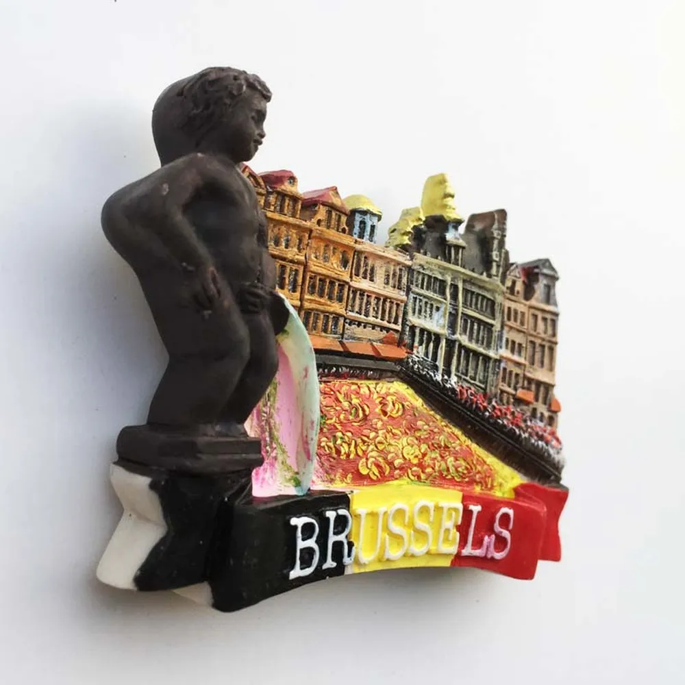 BABELEMI Belgium Brussels Fridge Magnet Souvenir Sticker Manneken Pis Refrigerator Decoration Accessories Message Holder|Магниты на