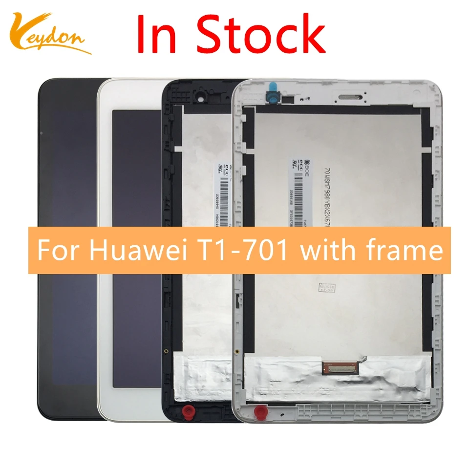 В наличии для Huawei Honor Play Mediapad T1-701 T1 701U T1-701U с рамкой ЖК-дисплей сенсорный экран