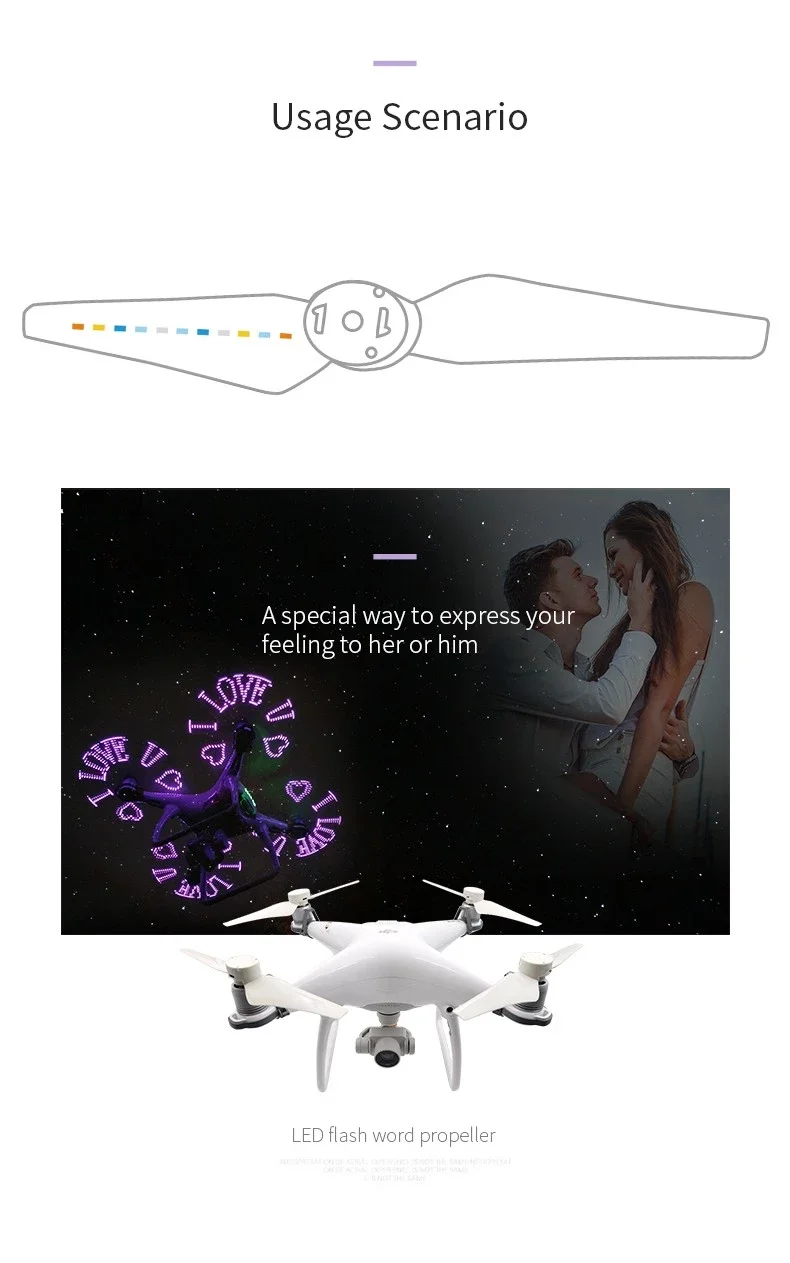 STARTRC DJI Phantom светодиодный светодиодная вспышка слово аксессуары для пропеллеров комплект программируемый для DJI Phantom 4 Drone запчасти