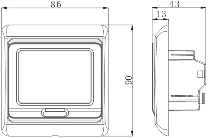 Tf-серия E91.716 220 В/230 В сенсорный экран программируемый термостат с lcd 16A энергопотребление 2 Вт Диапазон настройки 5-90 градусов C