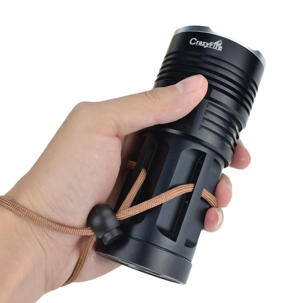 Мощный светодиодный фонарик CrazyFire 10000 люмен тактический фонарь онарик 11 CREE XM L T6 с