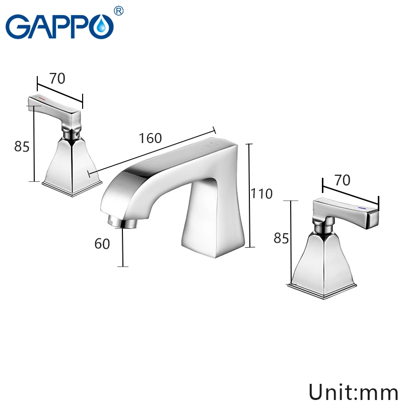 Смеситель для раковины GAPPO кран Водопад ванной комнаты крепление на раковину |