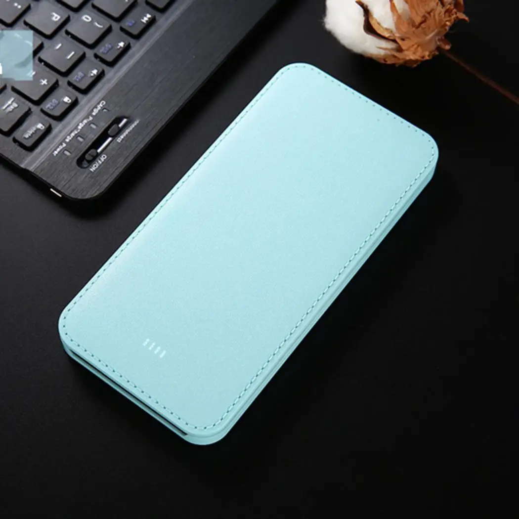 Ультратонкий кожаный внешний аккумулятор с текстурой набор для самостоятельной