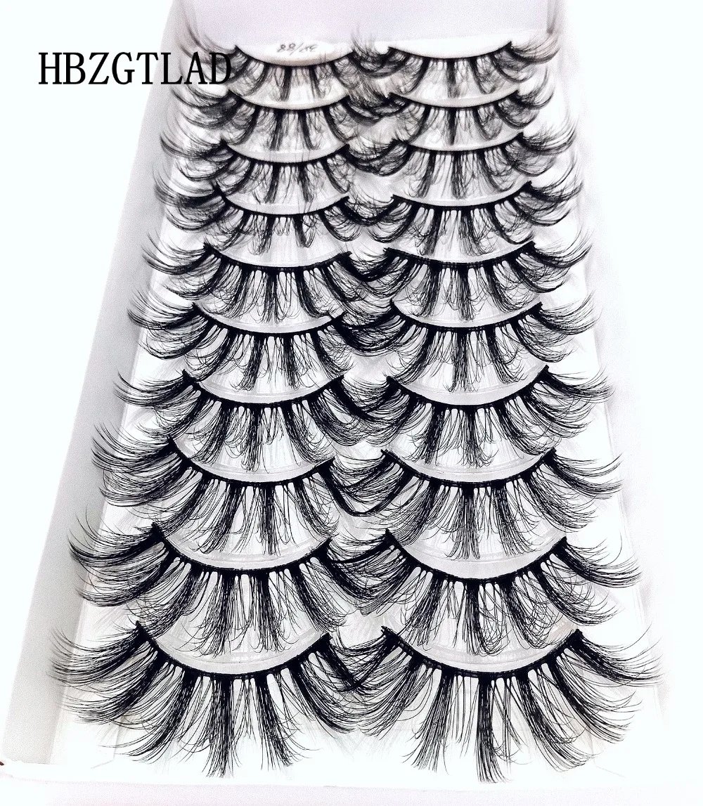 Новинка, 10 пар, настоящие норковые ресницы, 3D натуральные накладные ресницы, 3d норковые ресницы, мягкие ресницы для наращивания, набор для макияжа, Cilios