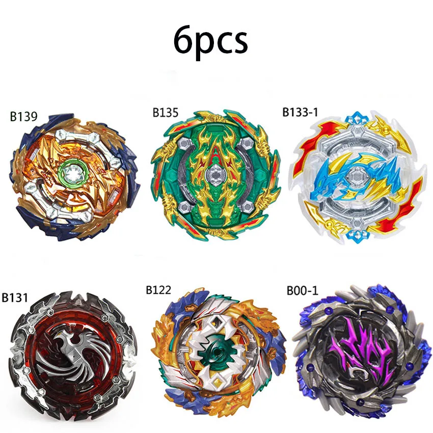 Прямая Beyblade Burst игрушки с пусковым устройством стартер и арена Bayblades Металл Fusion Бог спиннинг Топы BeyBlades игрушки - Цвет: 6pcs No Launcher