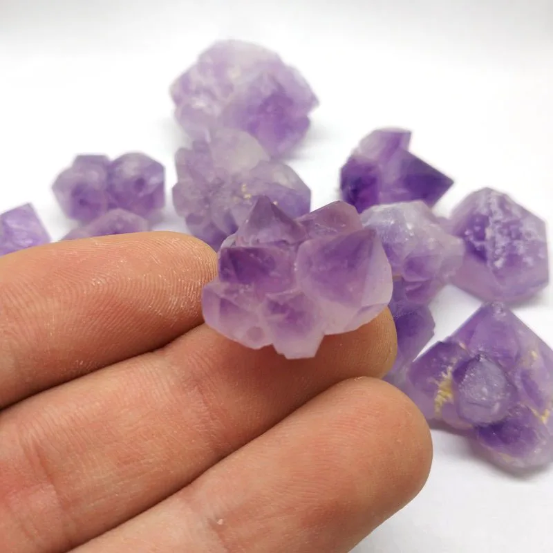 50 г натуральный красивый аметист позвоночника гравий фиолетовый кристалл точки