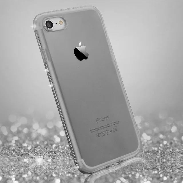 Black Чехол KISS Bling Diamond чехол для iPhone 5 5S SE 6 6S 7 8 Plus X Xs Xr Xs Max мягкий блеск TPU Стразы задняя крышка Coque Fundas - Цвет: Black