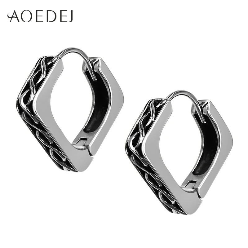 AOEDEJ, черные маленькие серьги-кольца Huggies, для мужчин, из нержавеющей стали, в стиле панк, круглые серьги, для мужчин, s Pendientes, Acero Inoxidable Mujer