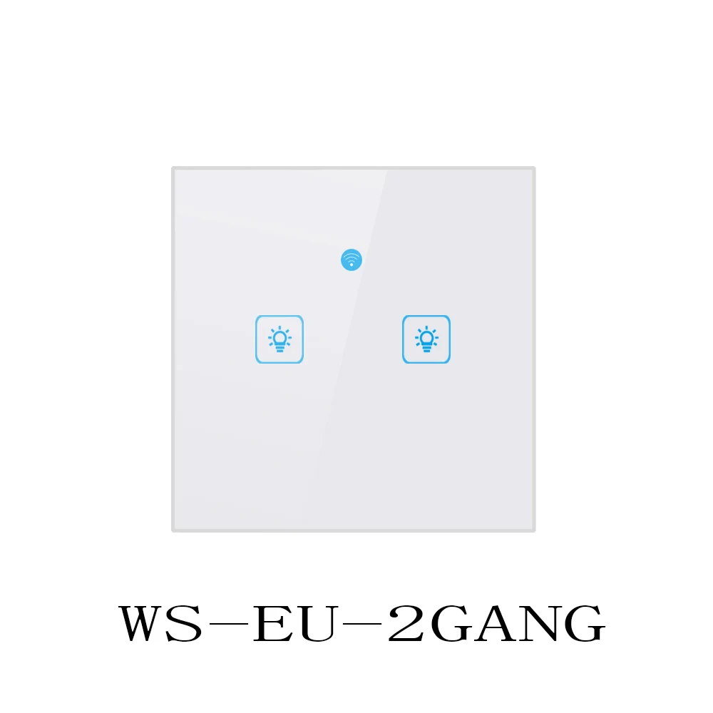 WS EU 2 GANG WS Wi-Fi(в том числе от приложений сенсорный Управление настенный светильник Переключатель 1/2/3 Панель настенный сенсорный светильник выключатель Smart google Home с Alexa - Комплект: WS EU 2 GANG