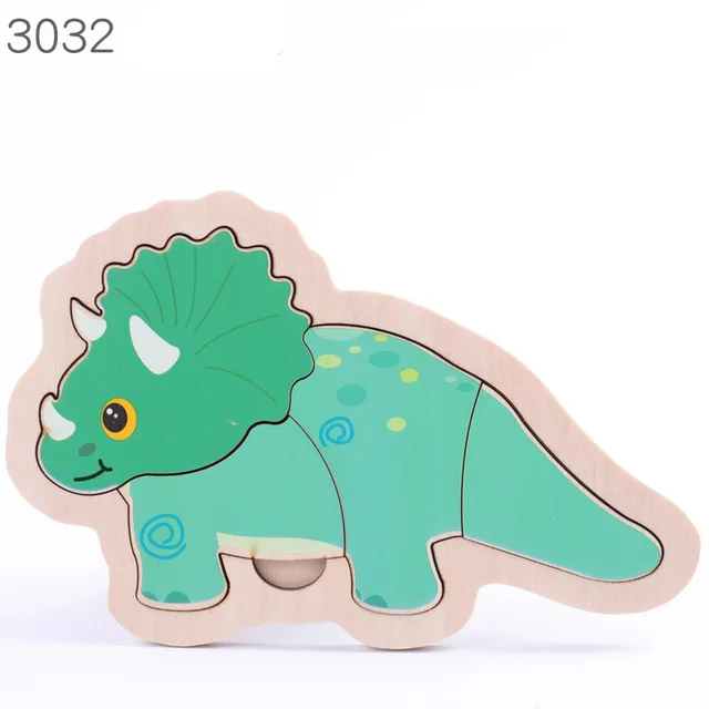 3032 Деревянные детские игрушки 3D пазлы головоломки доска Красочные животные транспортные средства Fruts мультфильм формы головоломки игрушки для детей маленьких мальчиков и девочек - Цвет: 3032