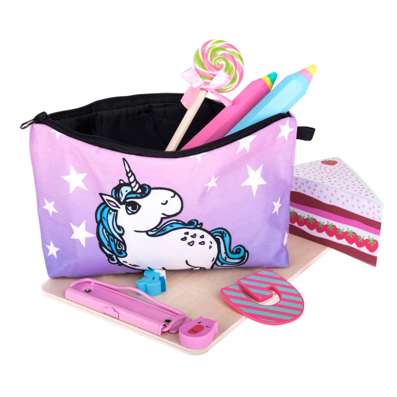 Женская косметичка Jom Tokoy с 3D принтом единорог для путешествий|cosmetic pouch|cosmetic bag