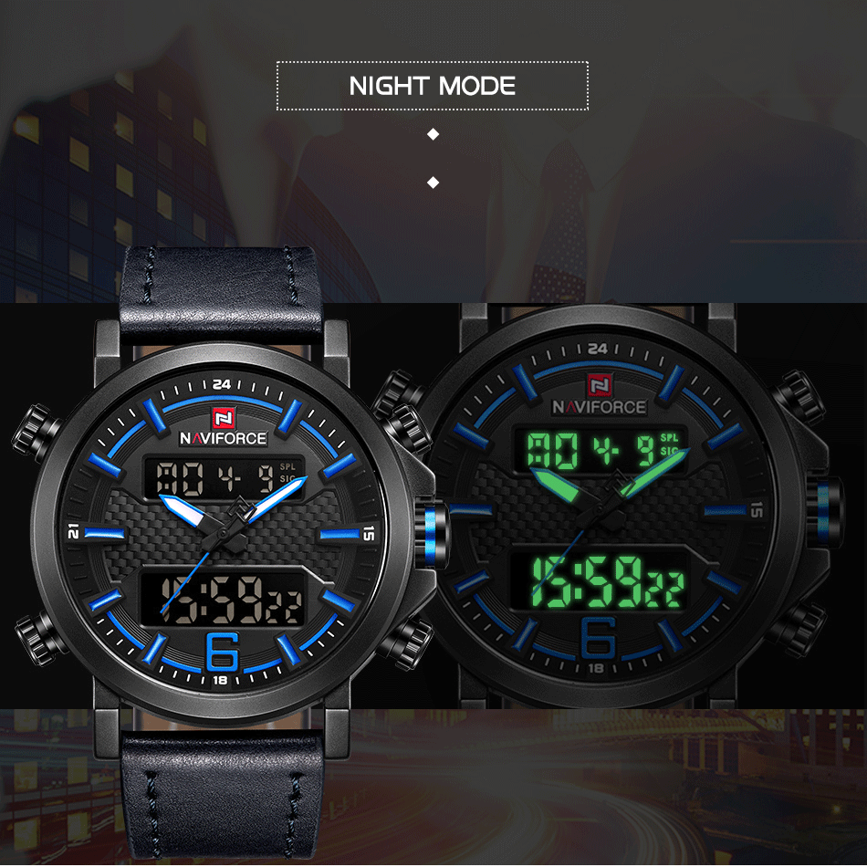NAVIFORCE Мужские часы Роскошные Бизнес Мужские кварцевые военные водонепроницаемые спортивные наручные часы с хронографом мужские часы Reloj Hombre
