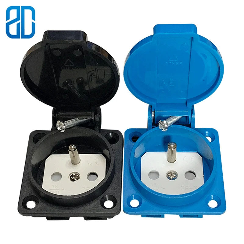 Французская Водонепроницаемая Пылезащитная промышленная розетка 16A 250В AC Разъем