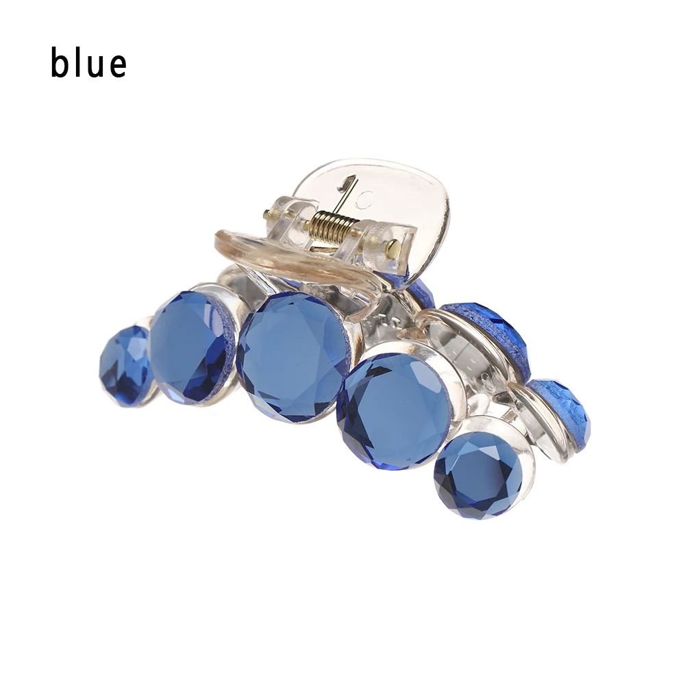 1-blue 1 шт. новые модные женские волосы когти-шпильки для девочек трендовые хрустальные крабы Когти Волосы кулон с зажимами элегантные аксессуары для волос - Окраска металла: 1-blue