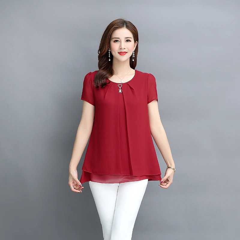 Футболка женская с коротким рукавом из шифона 2020 | Женская одежда