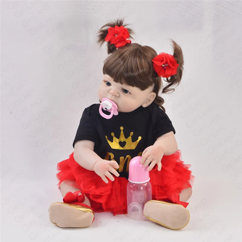 Реалистичная силиконовая кукла младенец куклы всего тела силикона Reborn Baby с
