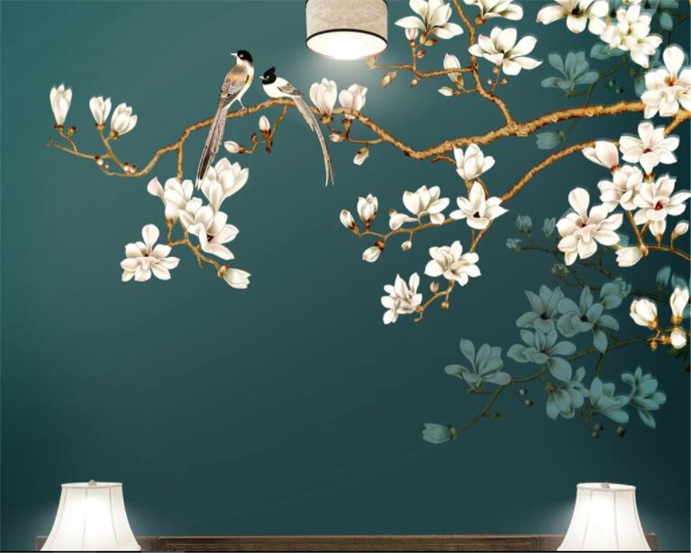 Пользовательские обои декорации в интерьере расписанные вручную Новый