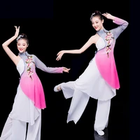 chinese style folk style ladies classical dance stage costumes chinese costume hanfu dance costume