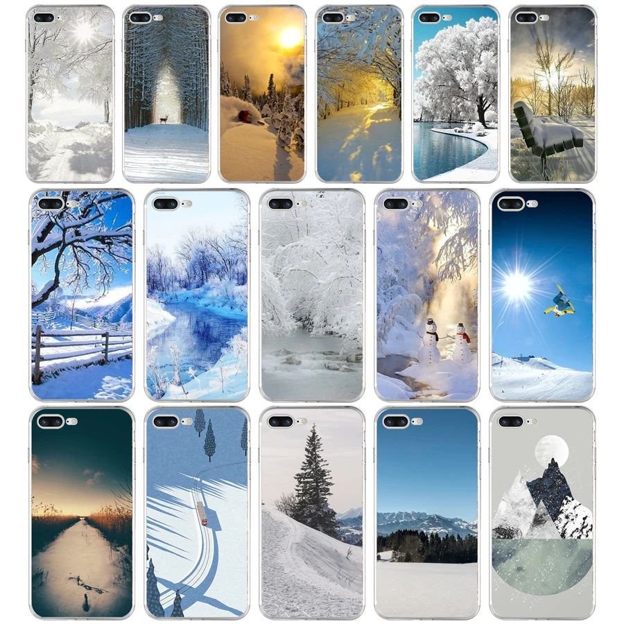 45AQ зимний Солнечный Мягкий ТПУ силиконовый чехол для Apple iPhone 6 6s 7 8 plus