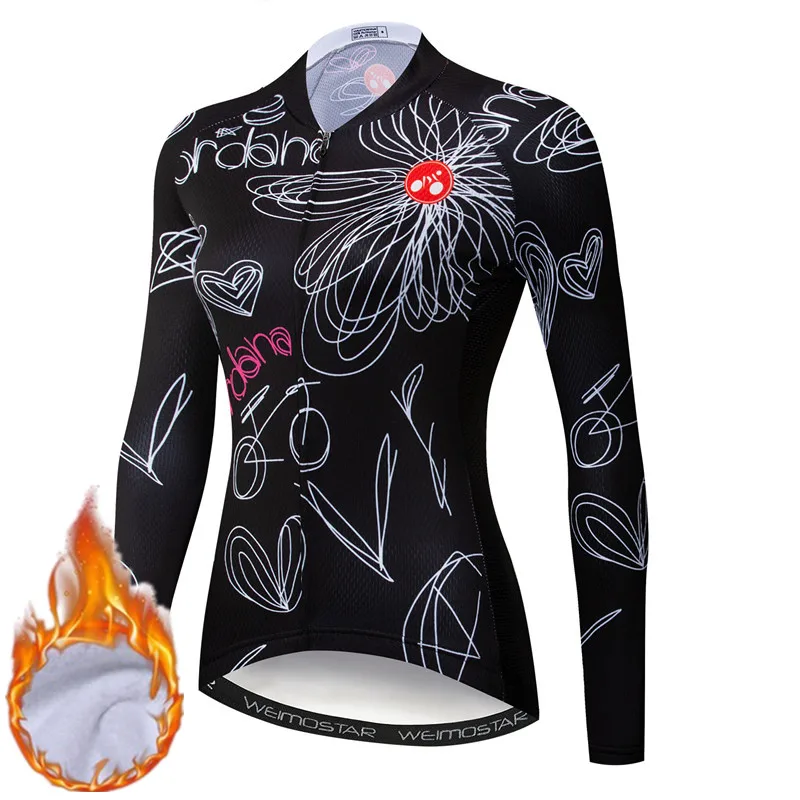 Weimostar Pro Team термальная флисовая велосипедная майка женская зимняя теплая MTB велосипедная майка ветрозащитная велосипедная Одежда для велоспорта - Цвет: Color 11