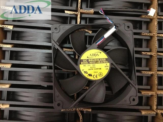 Оптовая продажа для ADDA AD1212HB-A7BGL 12025 12 см 120 мм DC В 0.37A 4 провода ШИМ 120x120x25 4-проводной