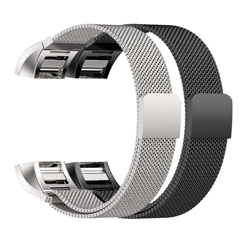 Миланский магнитный ремешок для Fitbit Charge 3 для Charge 2 фитнес-браслет из нержавеющей стали спортивные часы сменный металлический браслет