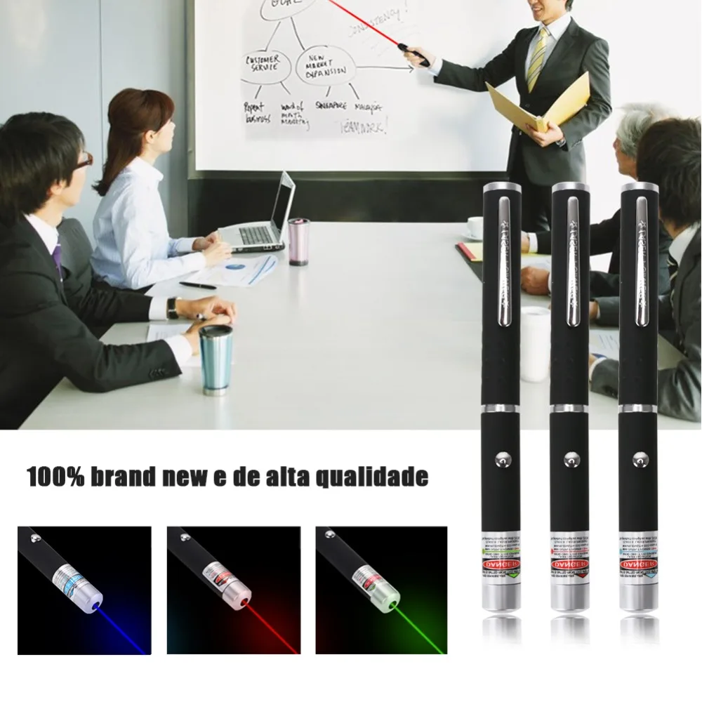 Профессиональный Мощный красный/синий/зеленый светильник лазерная указка ручка