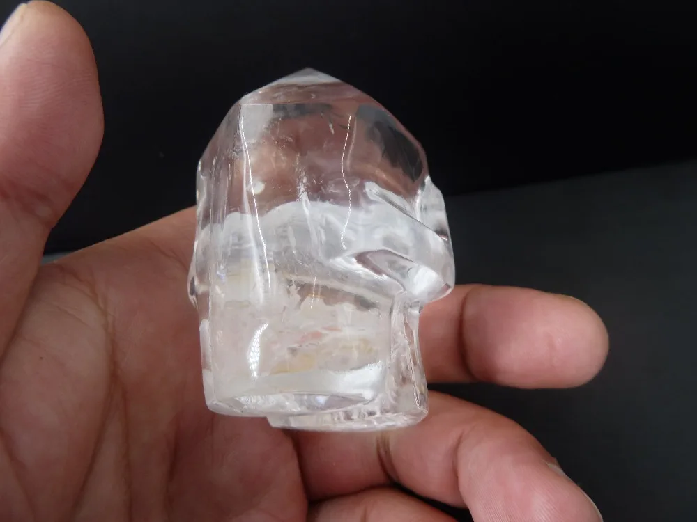 183g NATURAL QUARTZ CRYSTAL carved SKULL T1209 | Дом и сад