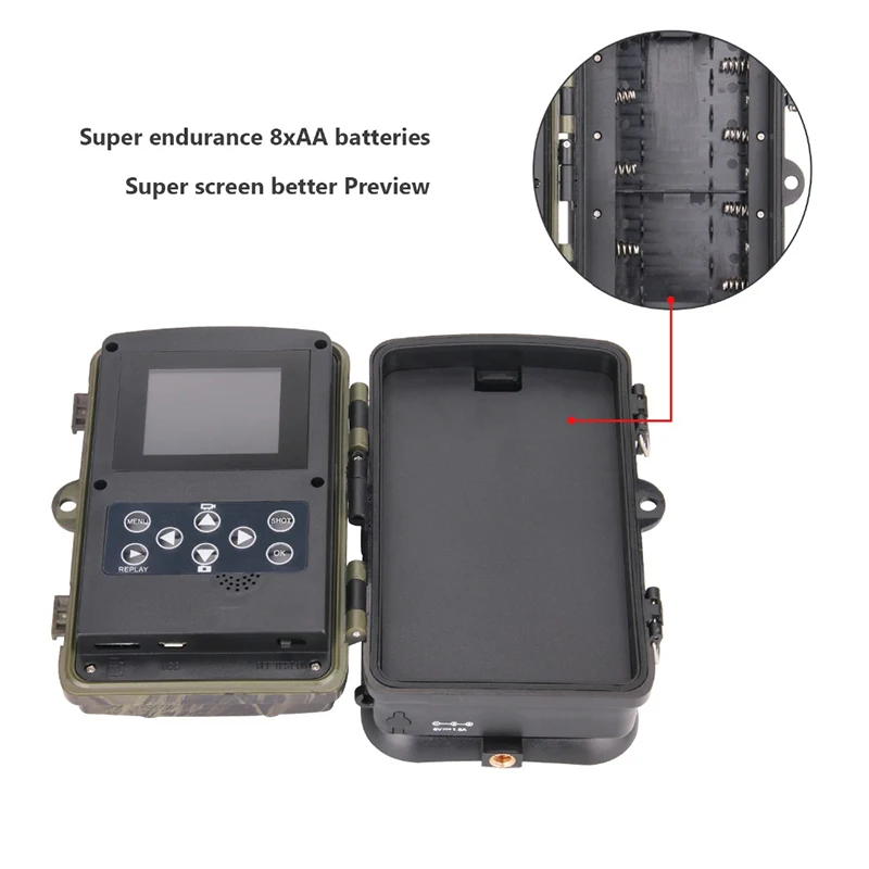 

Suntekcam 20MP HC800A Photo Trap Hunting Camera IP65 Waterproof Night Vision Wild Cameras Phototrap 850nm Infrared Trail Camera