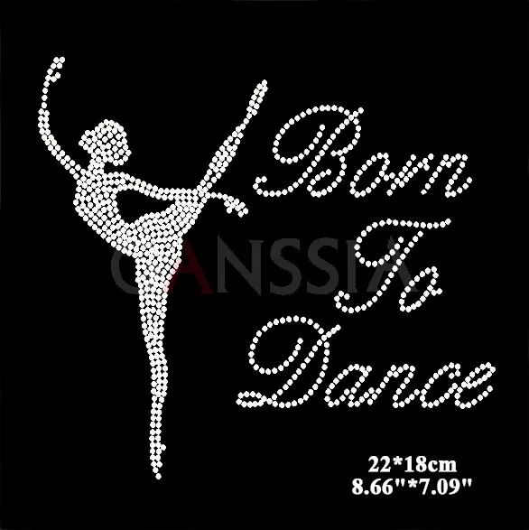 4 шт./лот балетный танцор со словами теплопередающие Стразы для одежды мотив
