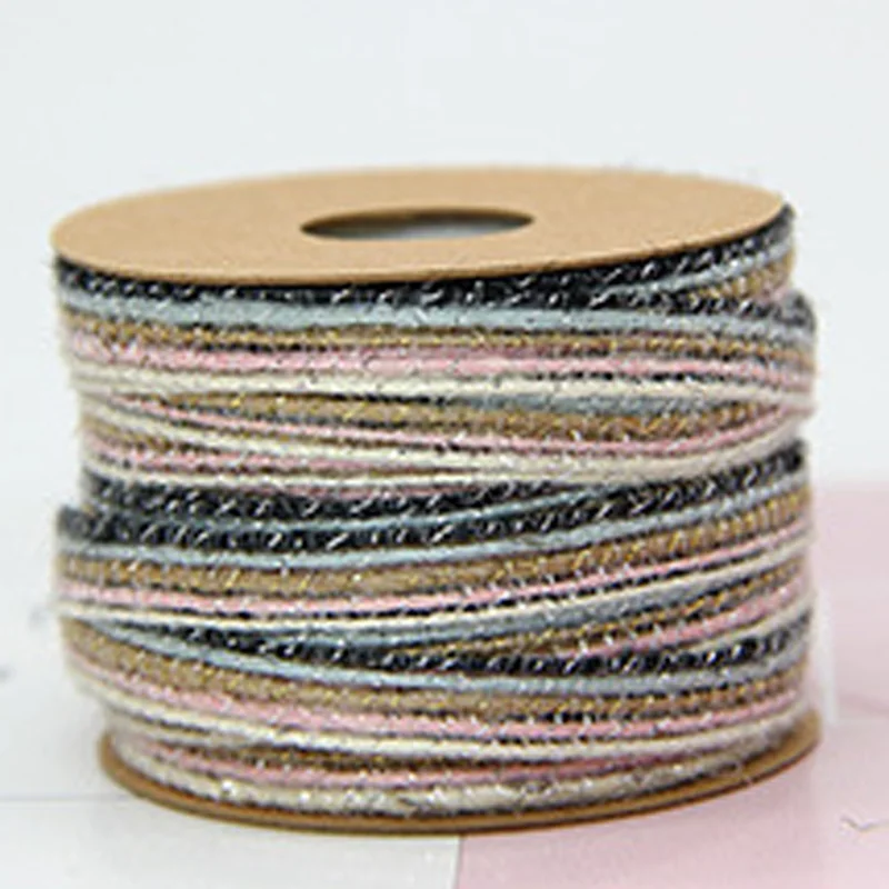 

IBOWS 10m Natural Hessian Jute Twine 1CM Hemp Rope For Party Wedding Gift Wrapping Burlap Ribbon DIY Scrapbooking Craft Decorate
