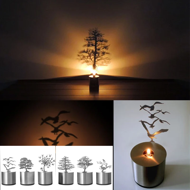 Novelty теневой проекции лампы романтическая атмосфера led настроение night light home decor