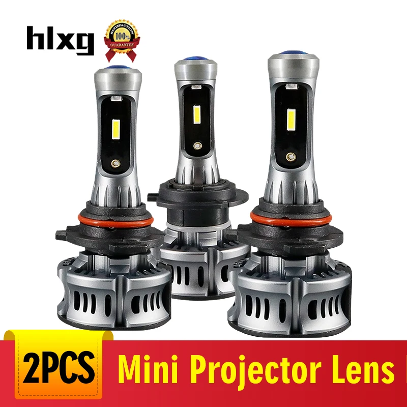 Hlxg 2 шт. Автомобильные фары для проектора H7 Led H11 9005/9006 90 Вт 10000LM 6500 К 72 H8