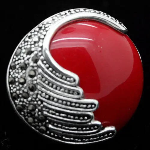 Женское кольцо Marcasite последнего дизайна из стерлингового серебра 925 пробы 25 мм