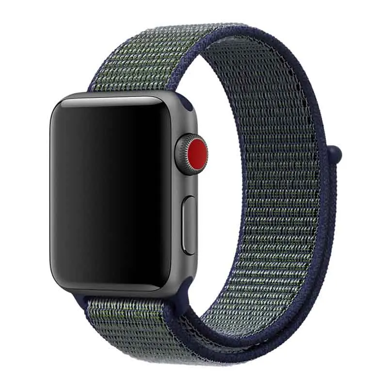 Нейлоновый браслет Correa, ремешок на запястье для Apple смарт-часов iwatch серии 4/3/2/1 спортивные часы Смарт-браслет на запястье аксессуары - Цвет: J-Deep Fog Gray