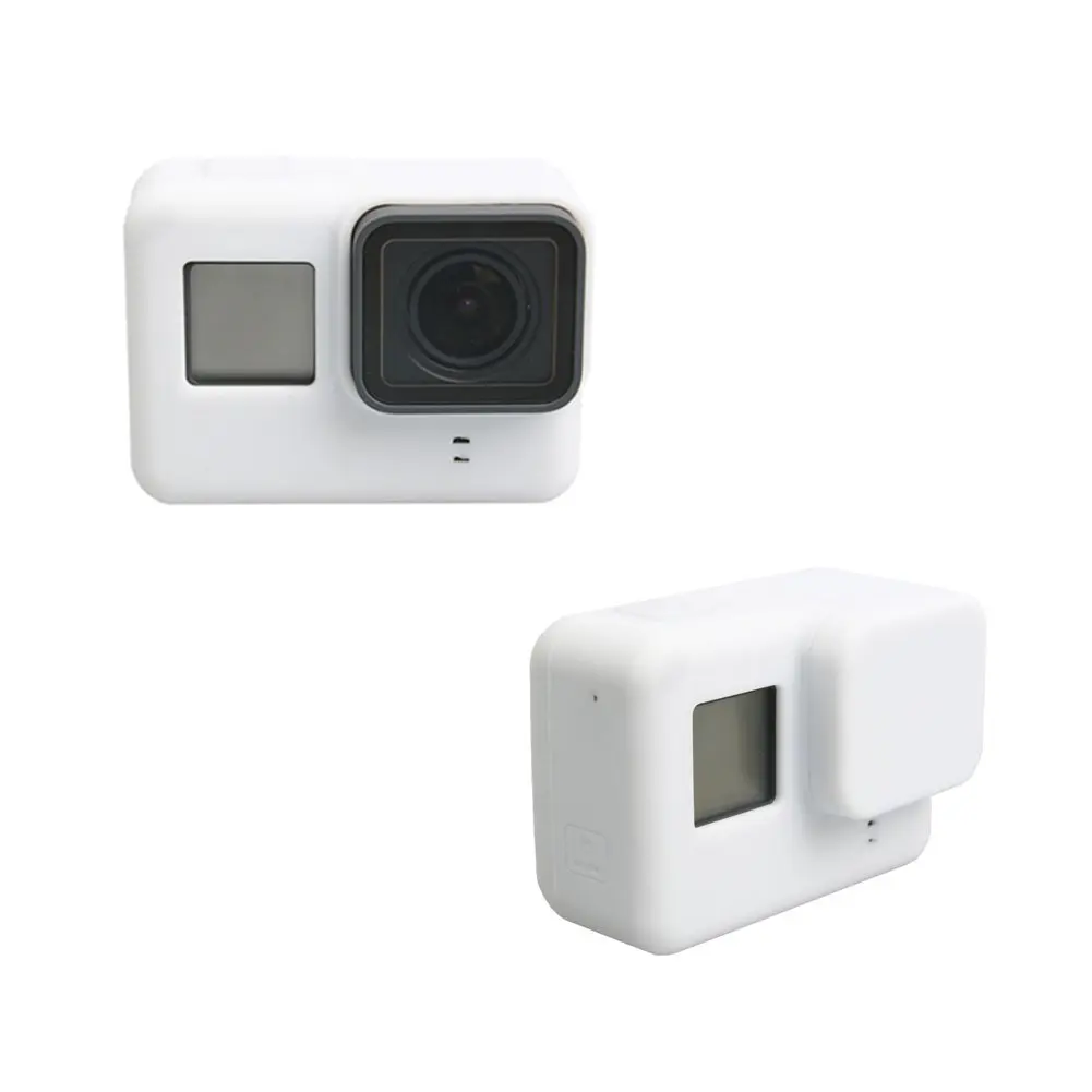 white Силиконовый защитный чехол для GoPro Hero 7 5 6 оболочка Защитная крышка для объектива для Go Pro 7 6 5 Аксессуары для экшн-камеры - Цвет: white