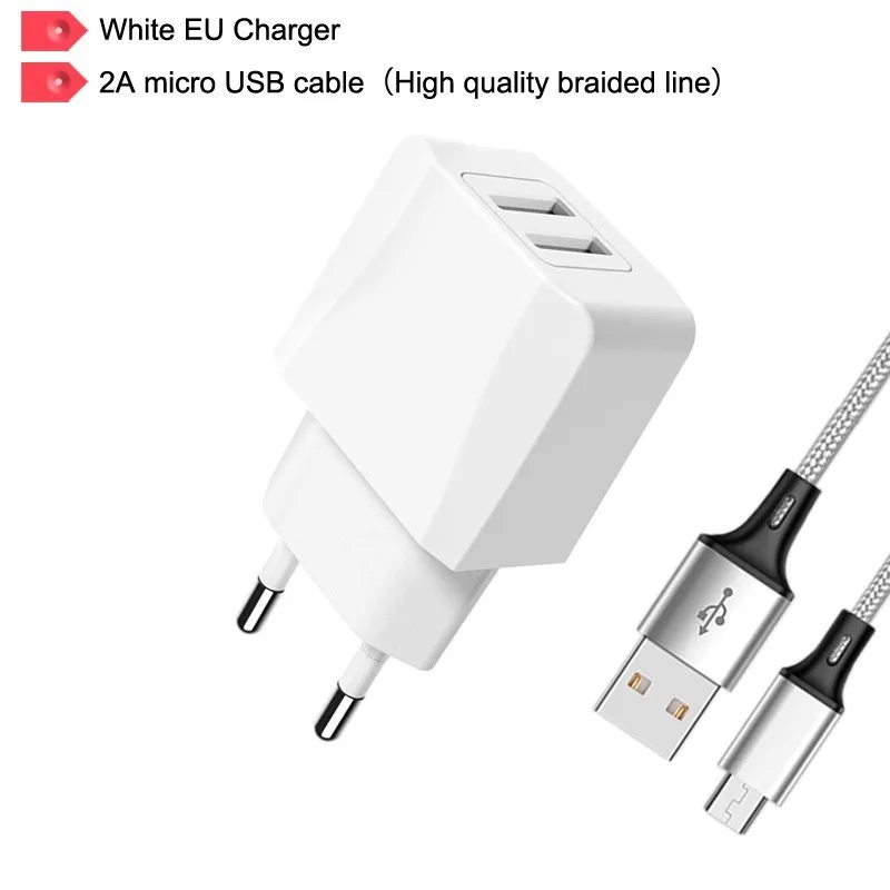 White EU micro USB Sonovo CE ЕС AC/DC адаптер мобильный телефон зарядное устройство 2 порта USB Зарядное устройство 2A Мощность зарядку для iphone iPad samsung смартфон Планшеты PC - Тип штекера: White EU micro USB