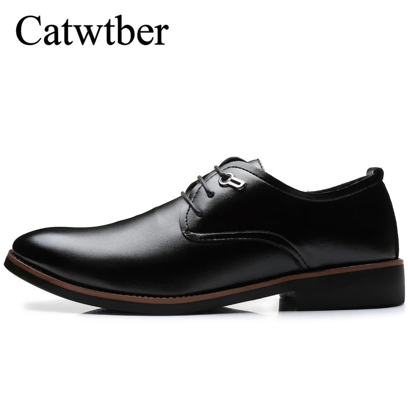 Catwtber Hot Sale! new 2018 British Men Leather Shoes slip on Men's flats casual pointed toe Oxfords Wedding free | Обувь