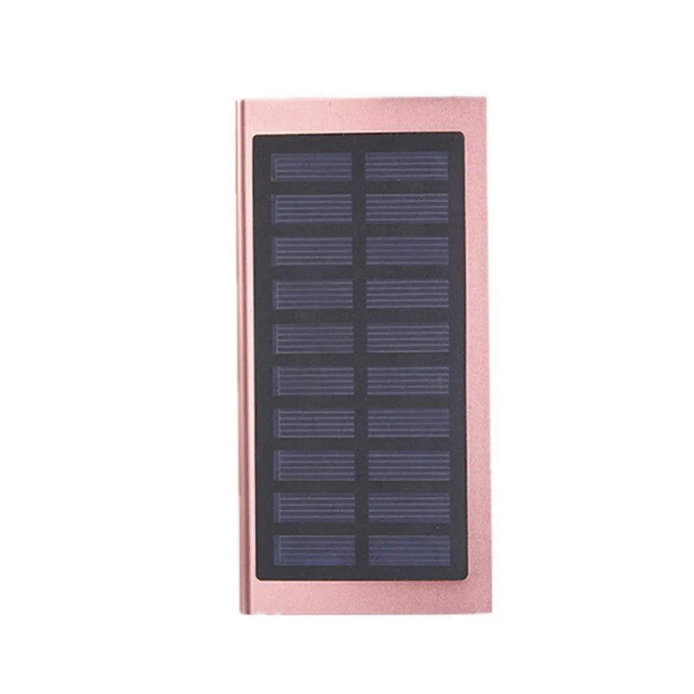 Солнечный внешний аккумулятор 2 USB светодиодный внешний аккумулятор портативный мобильный телефон солнечное зарядное устройство для Xiaomi Mi iphone XS 8plus