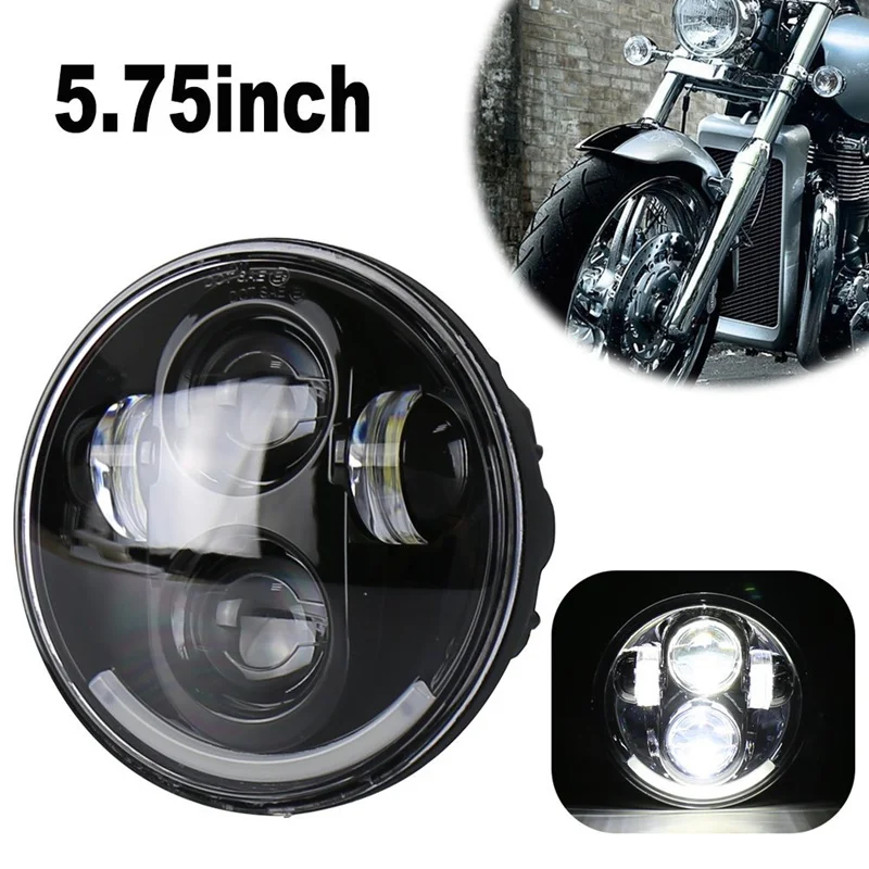 5 75 &quotдюймов Led moto rcycle фара Объектив проектора фару мото для Dyna 3/4 круглая rcycle| |