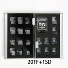 21 в 1 Алюминиевая сумка для хранения Чехол для держателя карты памяти кошелек большой емкости для 1 * SD-карты 20 * Mirco SD Бесплатная доставка