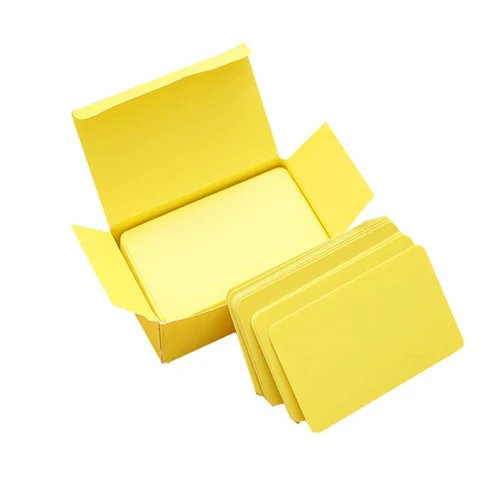 Yellow XRHYY, 100 листов, карточки для сообщений, толще, Крафт, сделай сам, бумага для граффити, карты, лист, пустые слова, анонс, маленькая карта, блокнот, карточки для слов - Цвет: Yellow