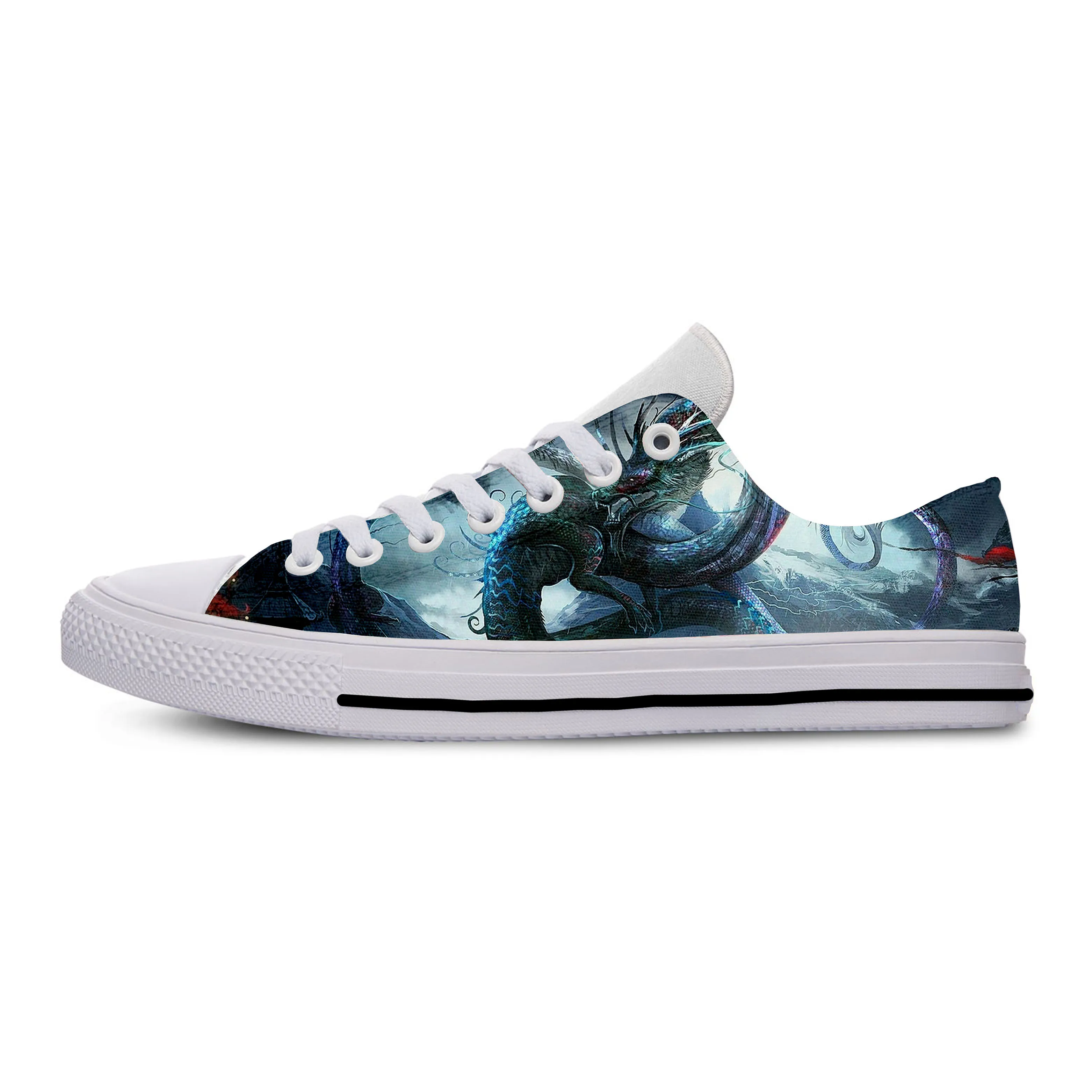 Лидер продаж 2019 года модные мужские и женские кроссовки с 3D принтом дракона в