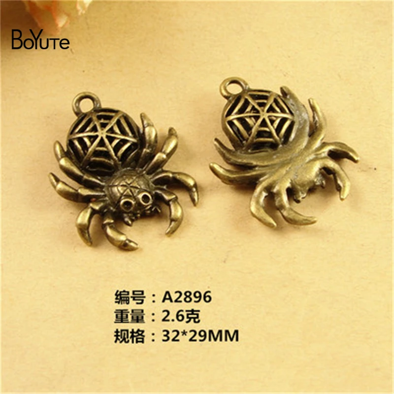 Подвеска паук из цинкового сплава 25 х19 мм 30 шт./лот|spider pendant|pendant bronzebronze charms pendants |
