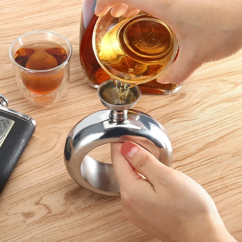 Модная колба браслет креативный скрытый винный из нержавеющей стали с воронкой